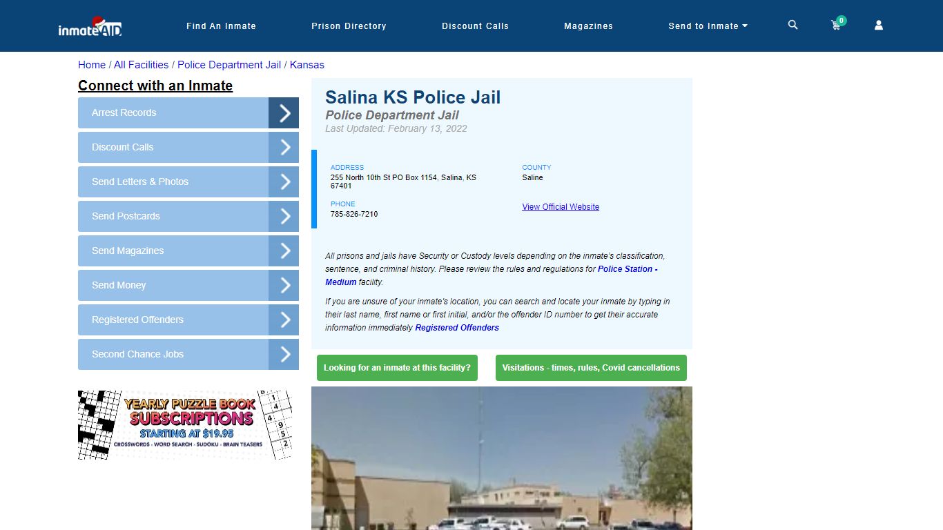 Salina KS Police Jail & Inmate Search - Salina, KS